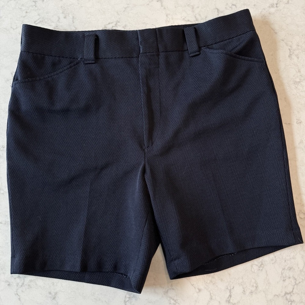 VTG 1970s Levi's Panatela Navy Blue Dress Shorts 34 x 7